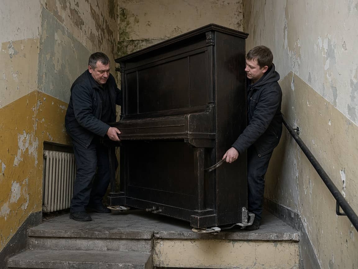 Подъём и спуск пианино